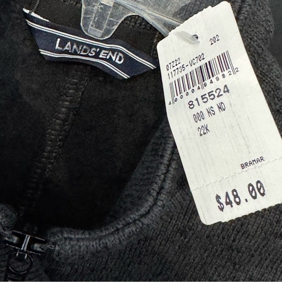 Lands’ End Fleece Lined Gray Soft Shell Jacket XS Petite - Picture 4 of 8